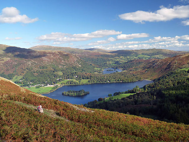 Grasmere and Rydal Water from Silver How.